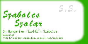 szabolcs szolar business card